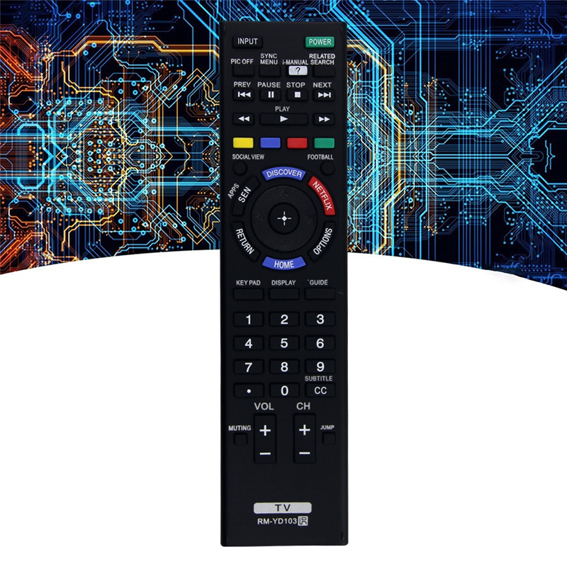 RM-YD103 Black TV Remote Control for Sony KDL-32W700B KDL-40W580B KDL-40W590B KDL-40W600B KDL-42W700B KDL-48W580B KDL-48W590B. 