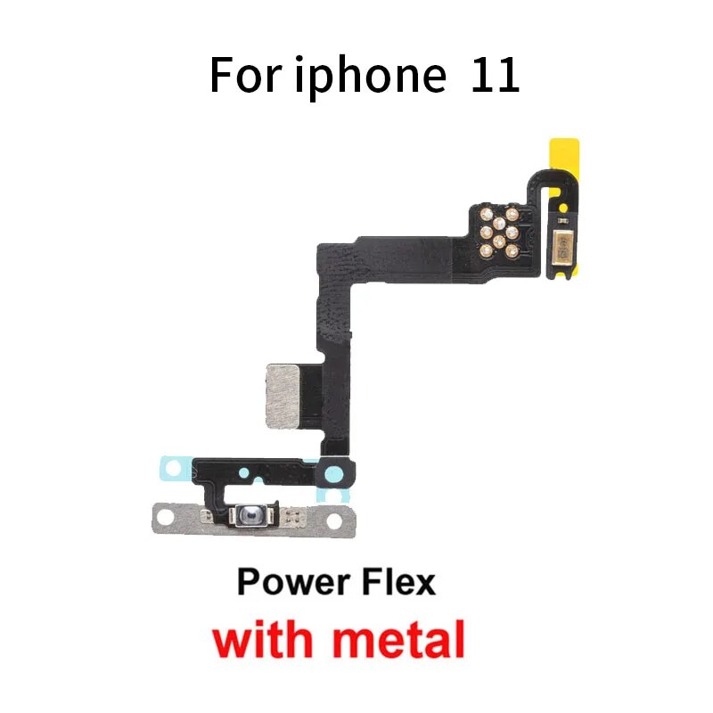 OEM Power Flex For iPhone XS X XR XS Max 11 11 Pro 11Pro max Mute and Volume Button Switch Key Power Flex Cable With Metal Parts. 