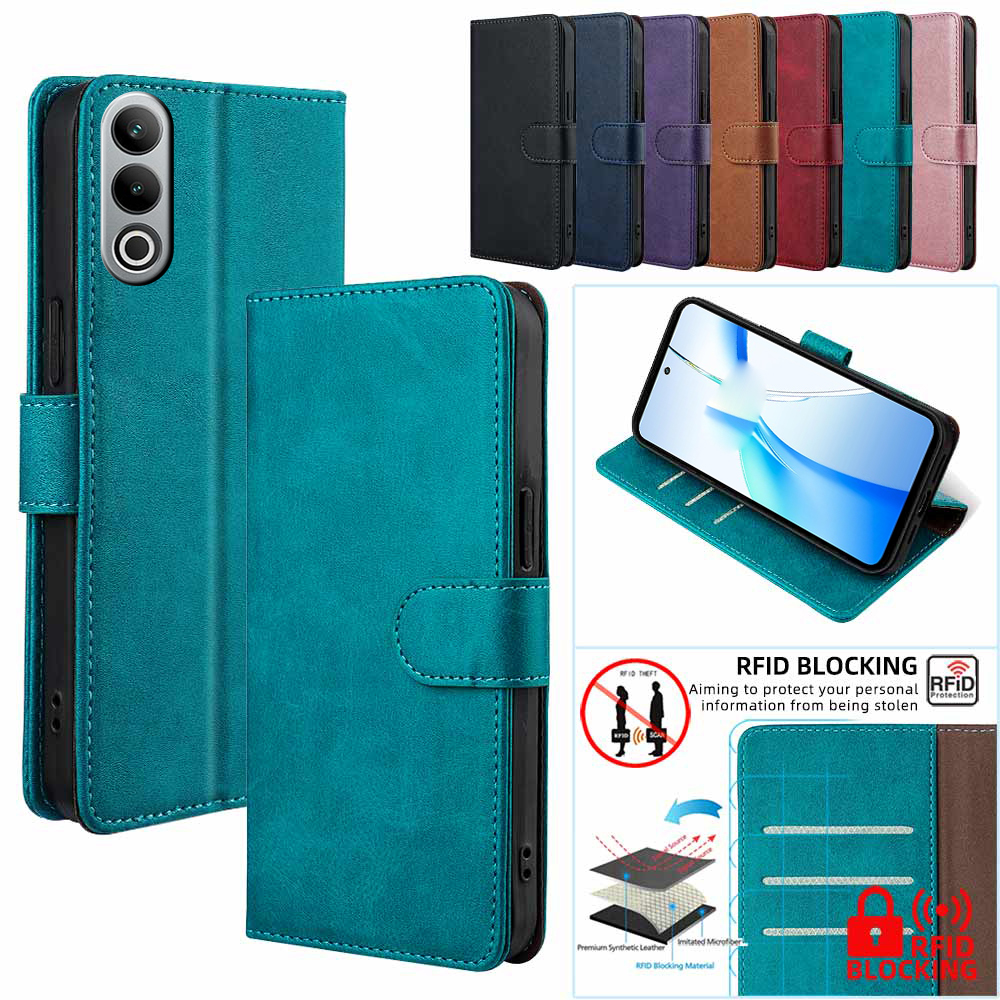 WBWONE Leather Folio Cover per OnePlus Nord CE 4 Lite/Nord CE4