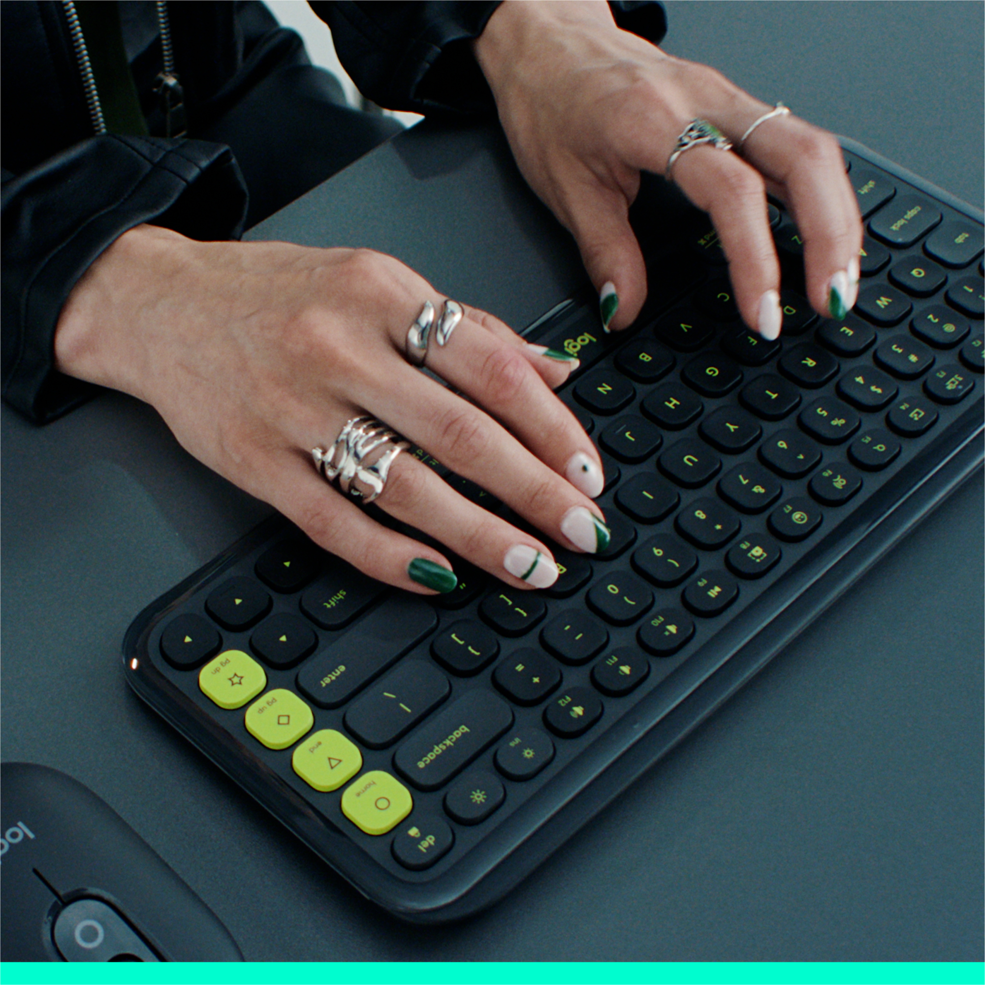 Logitech POP ICON Keys Wireless Bluetooth Keyboard, Comfortable Typing, Programmable Keys, Easy-Switch Between up to 3 Devices, for Laptop, Tablet, PC. 