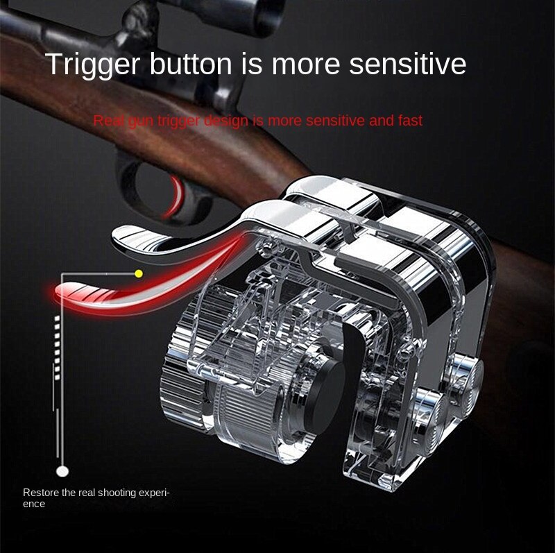Six Finger R11s Metal PUBG Gaming  Survival Battlegrounds Mobile Game Auxiliary Button Game Handle Six Finger Pressing Artifact. 
