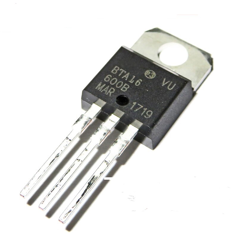Medium CLASS BTA16 IC BTA16-600B 16A 600V TRIAC Thysitor 3 Pin Leads Bidirectional BTA16 SCR Transistor THT Package TO-220 Transistors