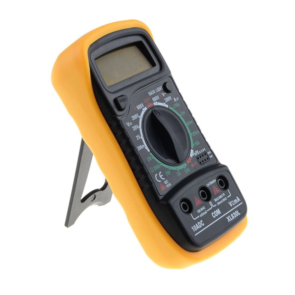 XL830L Handheld Digital Multimeter LCD Backlight Portable AC/DC Ammeter Voltmeter Ohm Voltage Tester Meter Multimetro. 