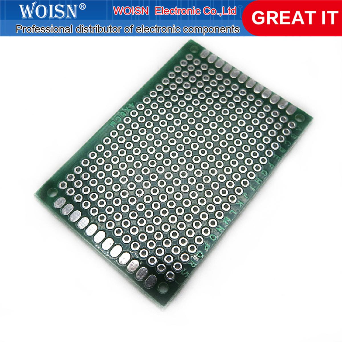 5pcs Double-sided spray tin green oil glass fiber board PCB board 4x6cm thickness 1.6