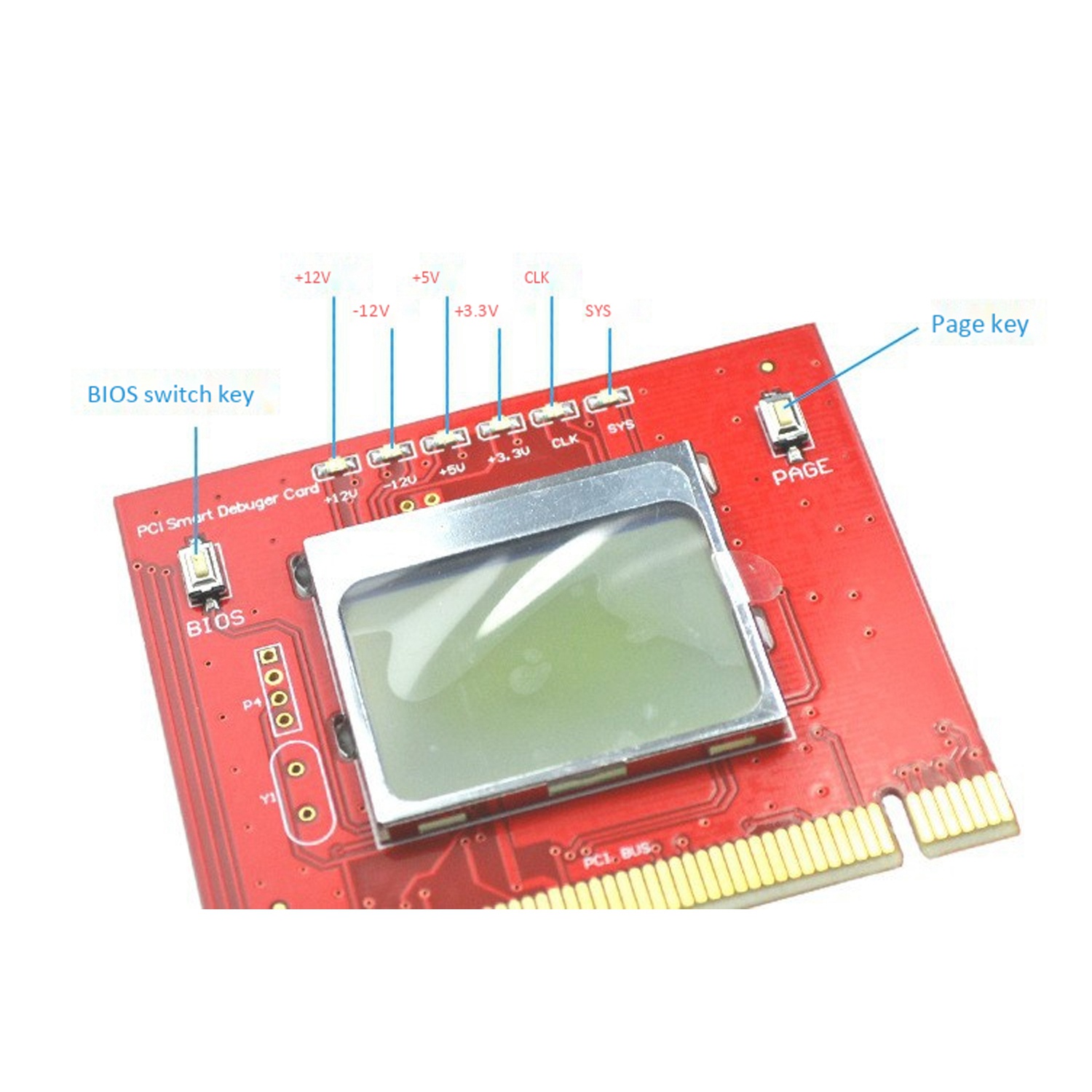 Diagnostic Card for PC Laptop Desktop PC LCD PCI Display Computer Analyzer Motherboard Diagnostic Debug Card Tester. 