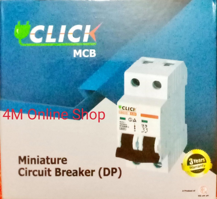 Click Circuit Breaker MCB  2P 50A C 6KA. 