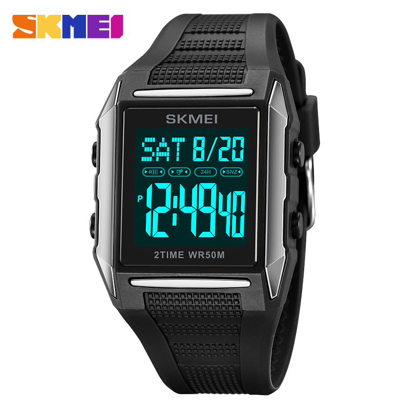 Skmei Watch Mens Fashion LED Light Electronic Wristwatches Men Waterproof  Calendar Countdown Clock reloj hombre 2257