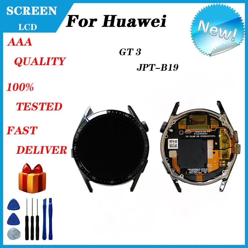 For HUAWEI Watch GT 3 LCD display + touch screen For HUAWEI Watch GT3 JPT-B19 JPT-B29 LCD display AMOLED display 46mm. 