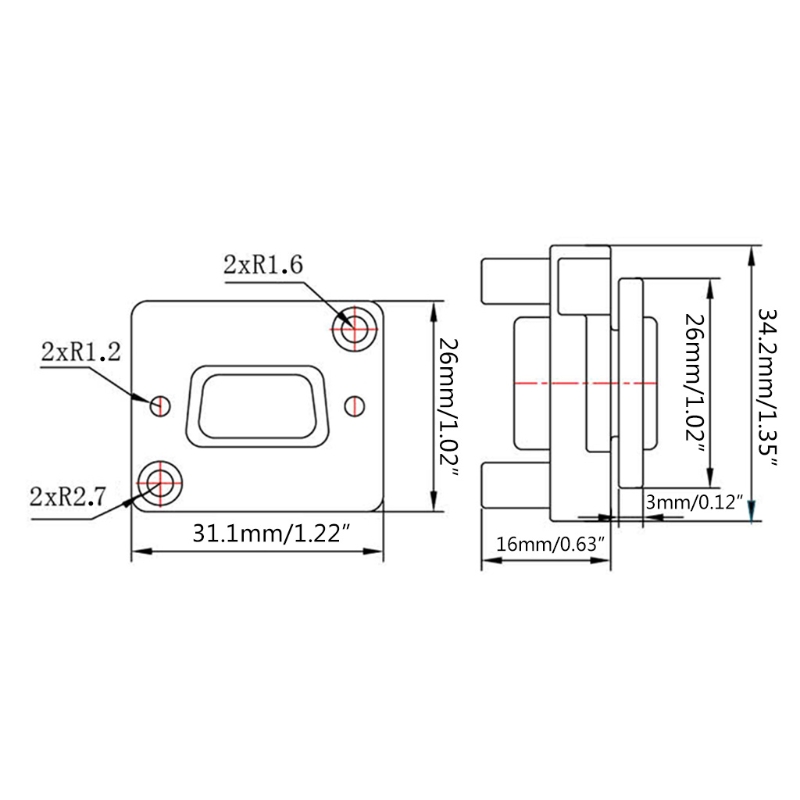 DB15 data cable connector plug VGA Plug Panel mounting D type connector socket. 