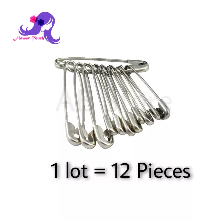Safety Pin -5 Dozen or 60 Pcs silver colour safety pin/hijab pin jewelry accessories