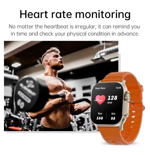 Timack® T800 Ultra Smart Watch 1.99" HD Full Touch Screen Men Women Bluetooth Call 44*38*13mm Magnetic Wireless Charging Custom Picture Smartwatch for IOS Android. 