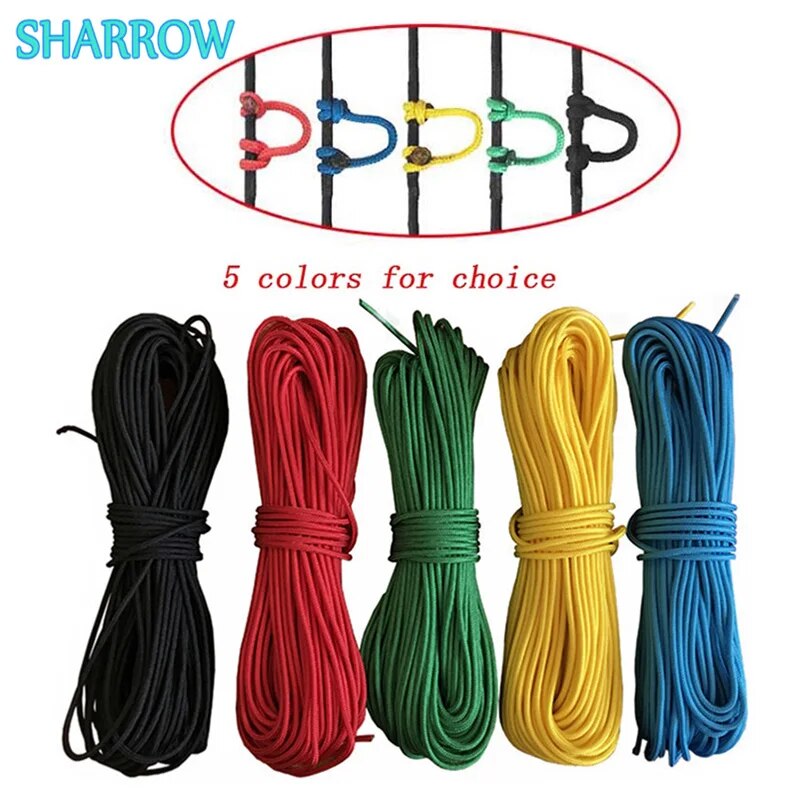 3 Meter Compound Bow D Loop Rope Nylon String Cord Release U Rope for Outdoor Camping Archery Bow Hunting Accessories