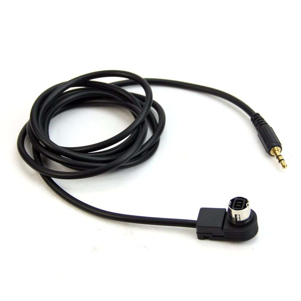 Car 3.5mm Stereo Mini Jack For ALPINE/JVC Ai-NET 4FT 100cm Aux Car Audio Cable Fit for Adapter for Phone , Aux Cable - Black