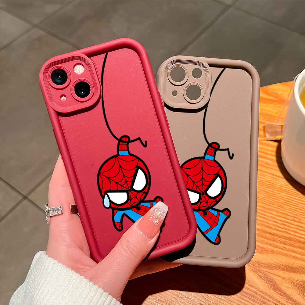 Hontinga for OPPO A60 Back Cover Cute Spider-Man Pattern Ladder Soft Camera Protection Rubber Phone Case. 
