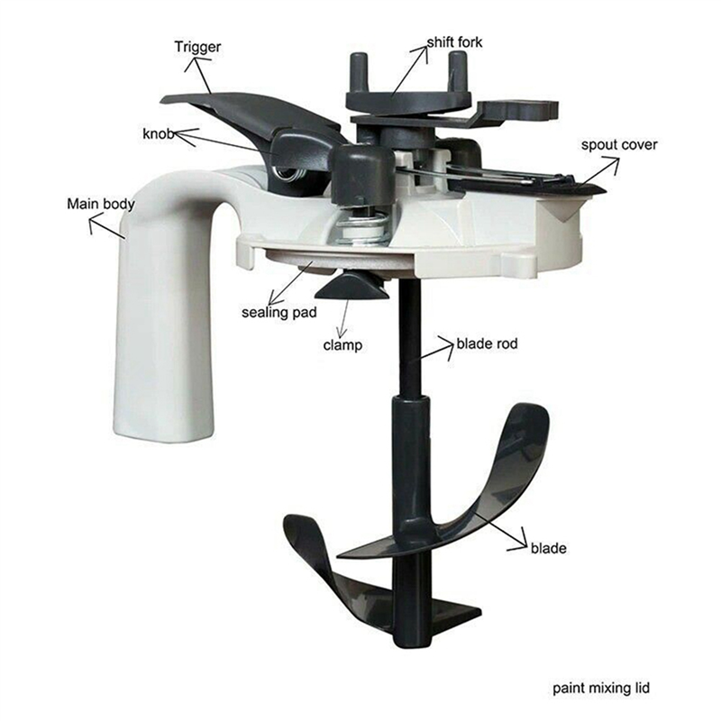 2X 4L Automotive Paint and Coating Mixing Slurry Cover Stirrer Paint Mixer Tools Mixing Mate Paint Lid Agitator Tool. 