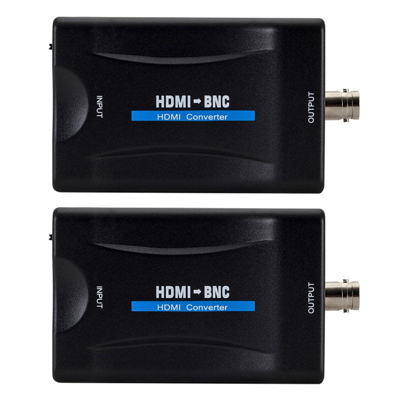 2X HDMI to BNC Video Audio Converter Adapter Compatible PAL/NTSC with USB Power Cord. 