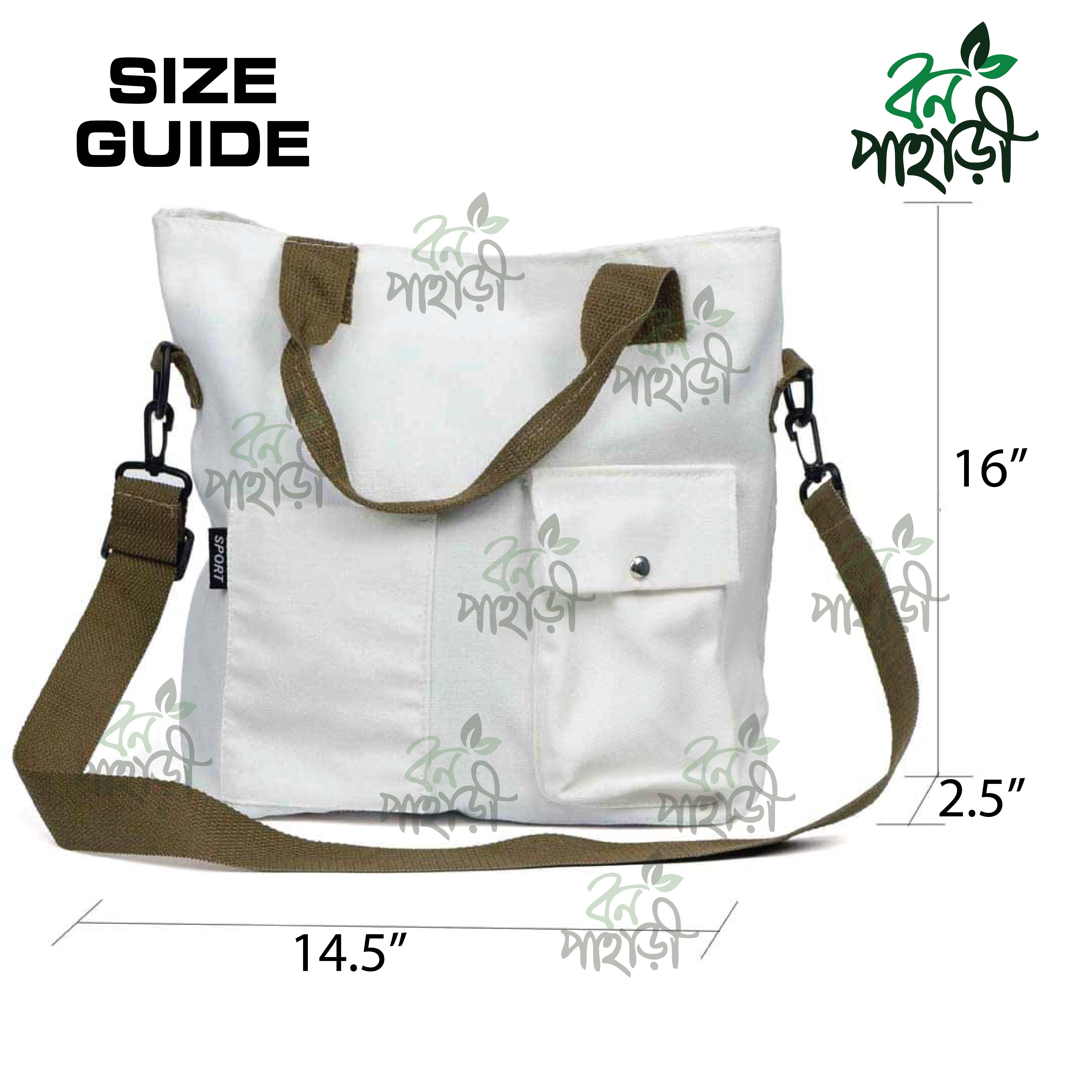 Trendy Top Handle Adjustable Long Strap With 2 Outside Pocket Black Tote Canvas Bag/Fashionable Bag/College/ University Bag, Tote Bag, Canvas Bag with Zipper. 