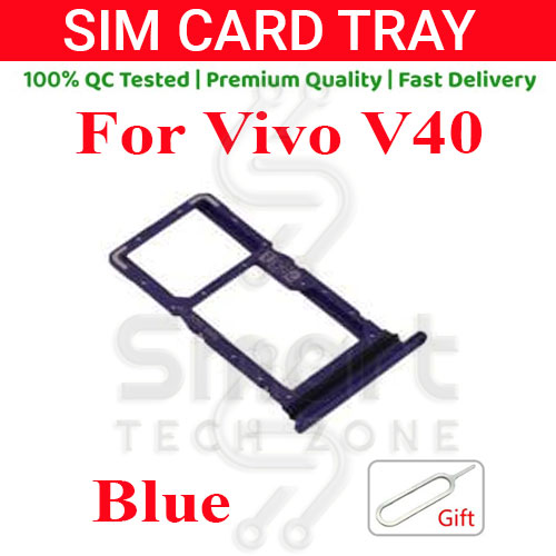 Vivo V40 Sim Tray Micro SD Card Slot with Sim Ejector Pin Replacement Part. 