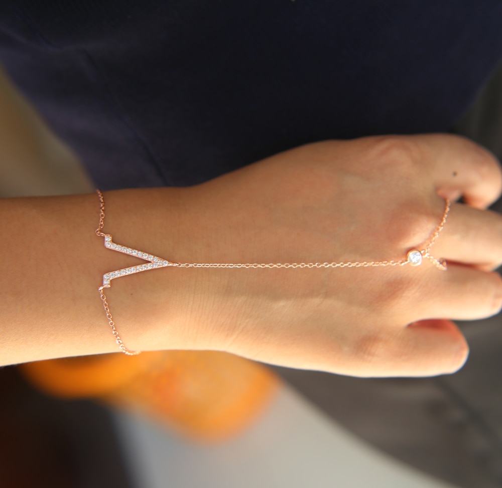 2023 African Beads Fashion Jewelry Finger Hand Adjustable Slave