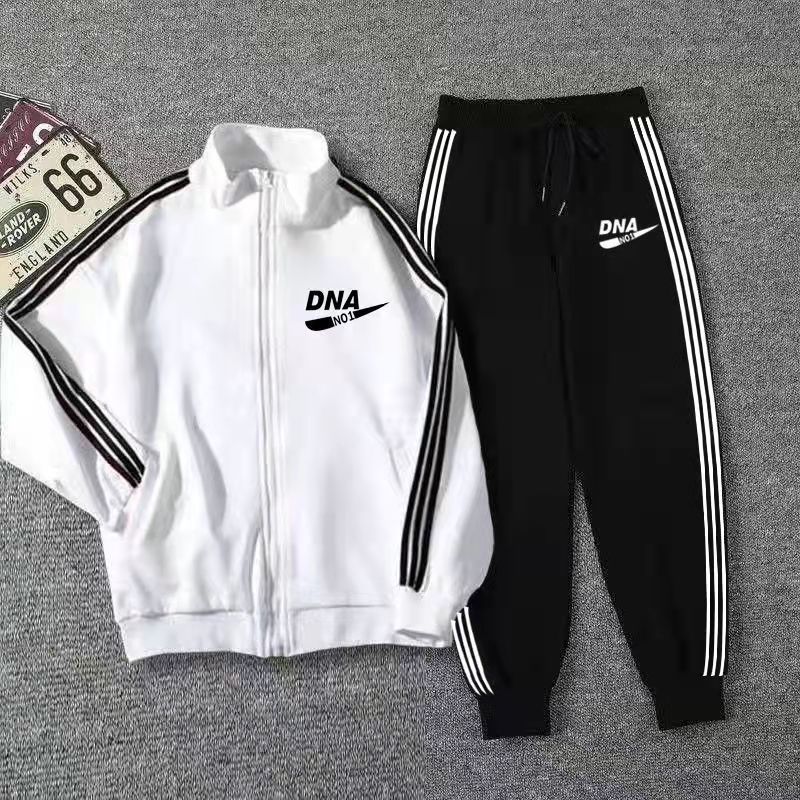 Spring and Summer Social Smart Guy Sports Jacket Boy Korean Style Casual Long-Sleeved Top Internet Celebrity Set as in Same Style Tide. 