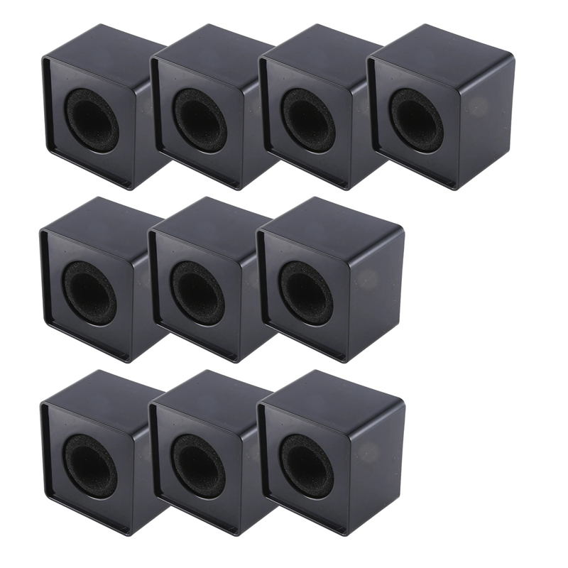 10Pcs Microphone MarkFlag Mic Station-Cube Triangle Interview Box Stand Flags Shaped Holder Reporter Injection,Black