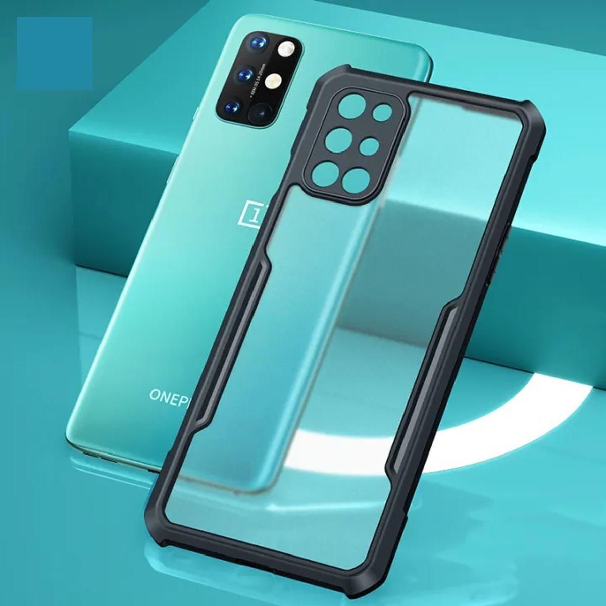 Xundd Case For OnePlus 9R / 1+9r 5G (6.55 Inch) with Integrated Camera Cover [Military Grade Drop Tested] Slim Clear Back with Shockproof Soft TPU Bumper Frame Cover - Black
