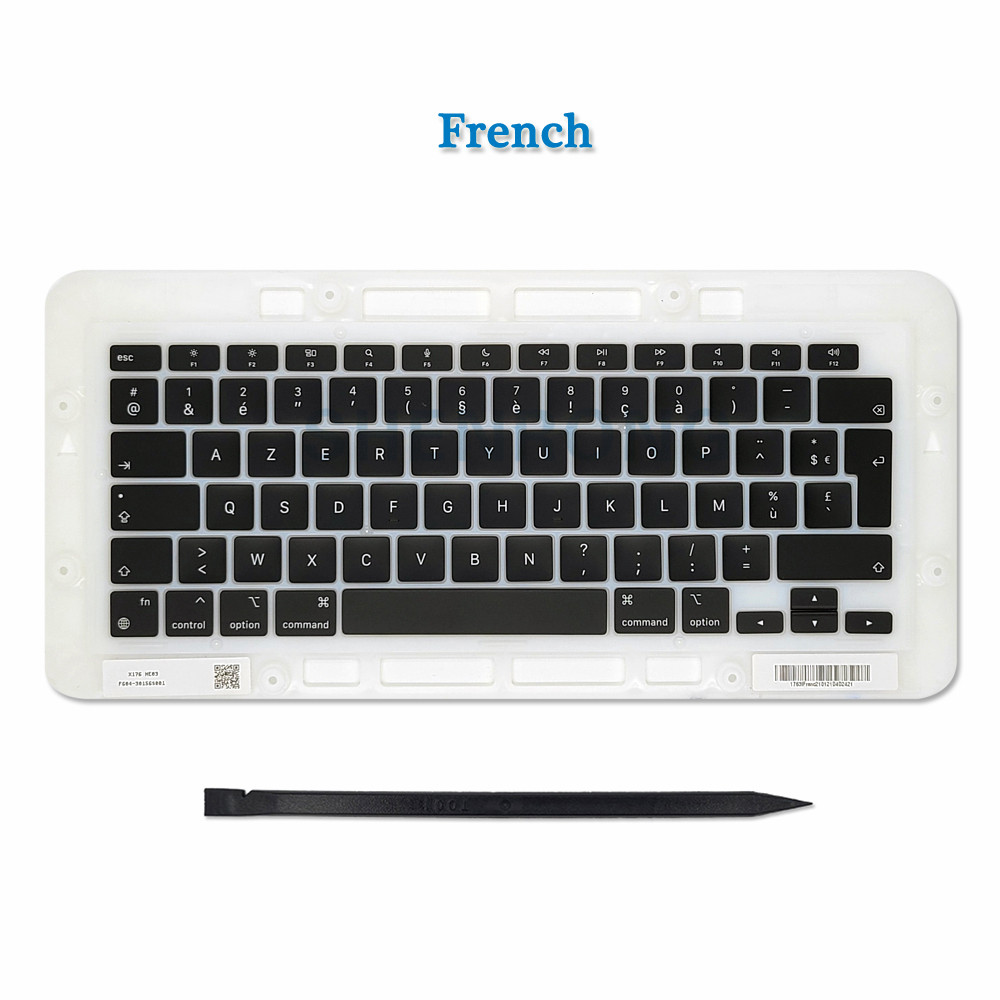 Laptop A2337 AZERTY Keys Keycaps US*French*Russian*Spanish... For Macbook Air Retina 13 M1 A2337 Key Cap Keyboard 2020 EMC 3598. 