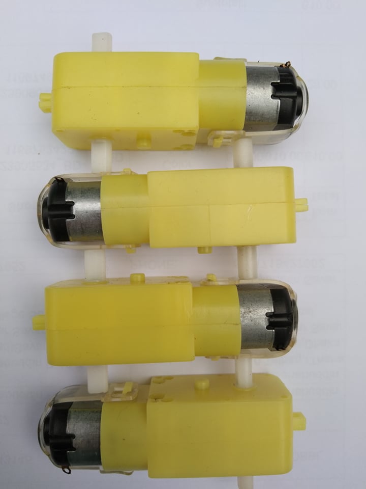 Dual Shaft motor and Wheels Smart Car Robot Gear Motor for arduino, 1 piece of each. 