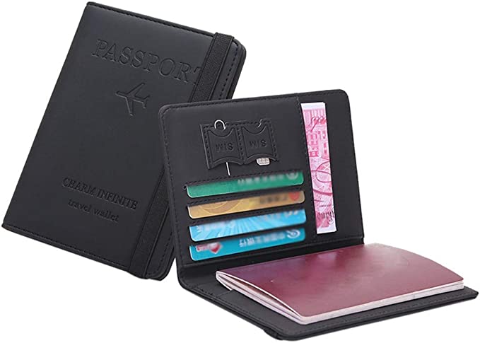 Airelle Digital Goods Multi-Function Creditt Cards Holder Leather Document Package Passporrt Holder Passporrt Bag Wallet Travel Cover. 