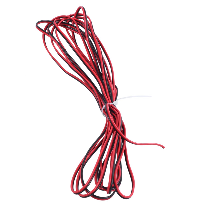 16A/250VAC 20A/125VAC Red Indicator Light Rocker Switch 2 Pcs with 5M 22AWG Dual Core Electric Cable Wire