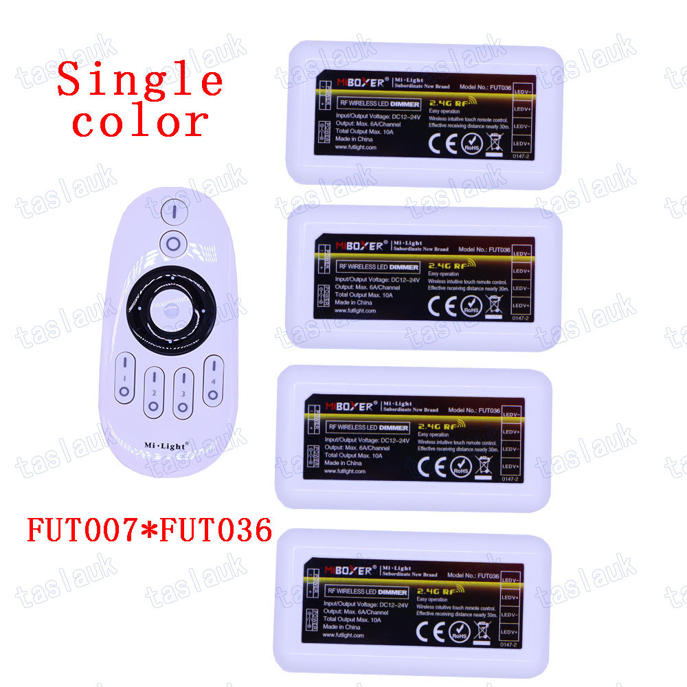 CCT RGB RGBW RGBCCT Single color Mi Light box LED Color temperature adjust controller 4 zone 2.4G RF Wifi Remote Control Smart. 