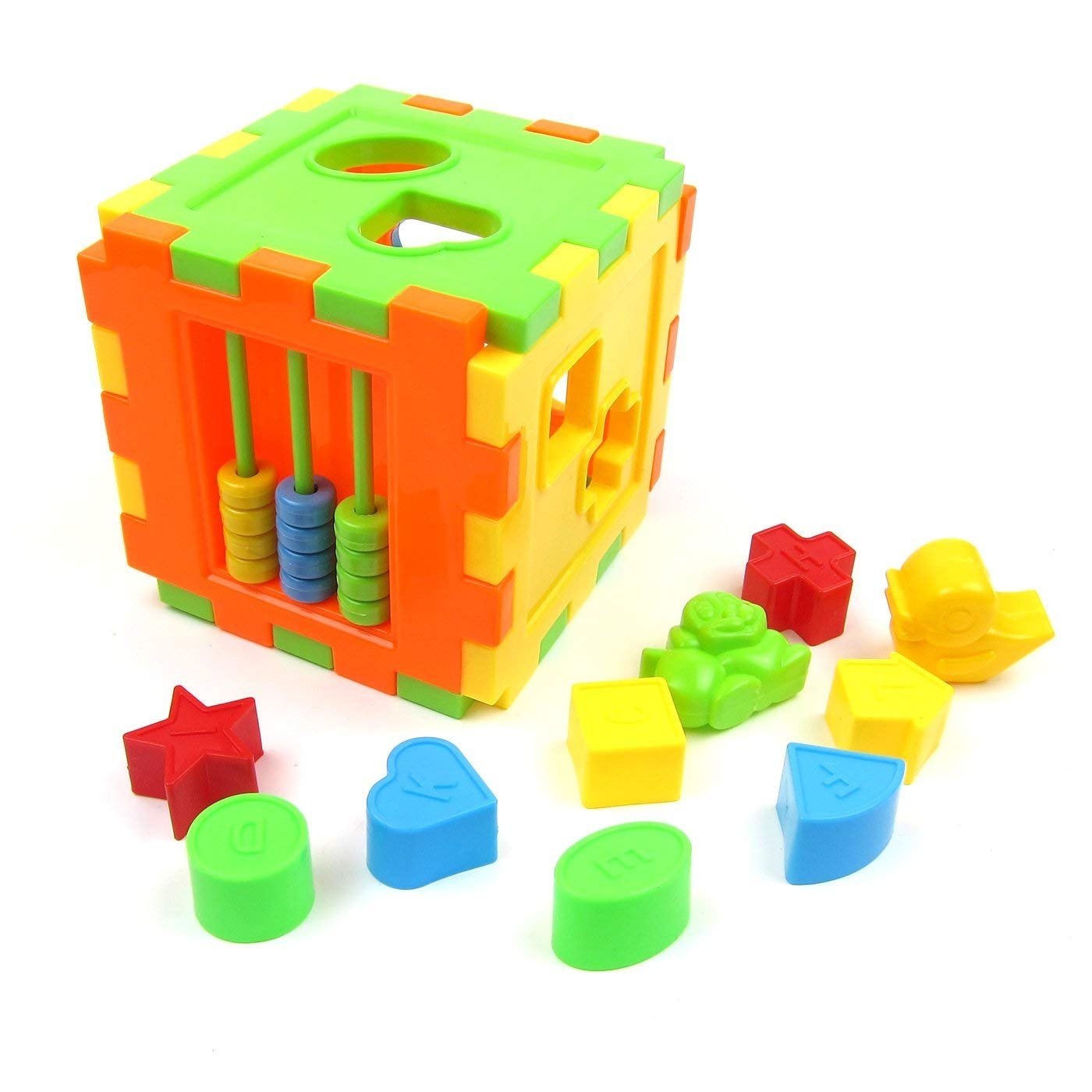 Kids Child Plastic Cube Shape Puzzle Building Blocks Matching Game Baby Developmental toy. 