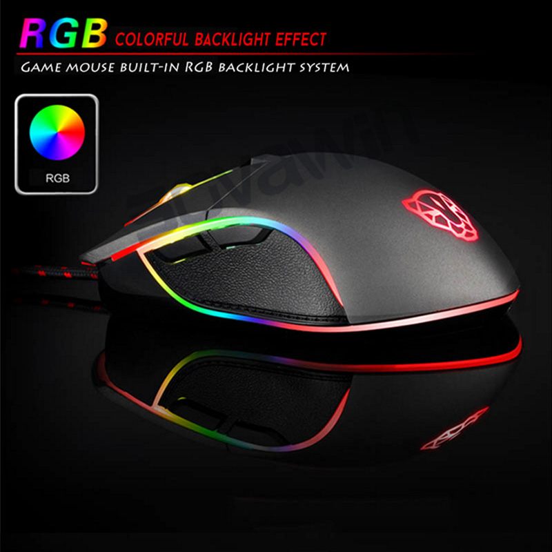 Motospeed V30 RGB Gaming Mouse Gamer Programming 3500DPI USB Computer Wried Optical Mice Backlit Breathing LED for PC Laptop Gam. 