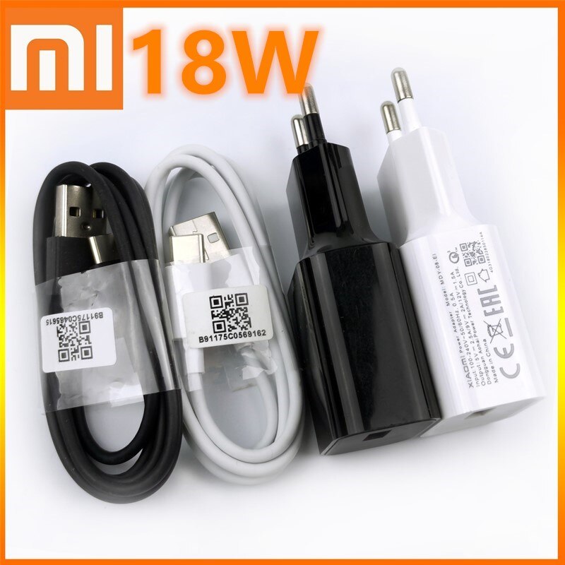 Xiaomi Redmi note 8 Charger QC 3.0 18W Fast EU Travel Charge Adapter For Mi A3 A2 A1 Max 3 9 9T pro 8 6 K20 Redmi 8 8A. 
