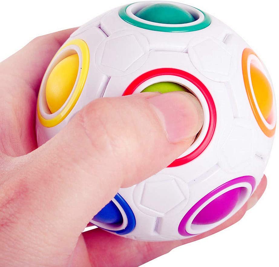 Stressboll Rainbow Magic Puzzle Cube Ball Fidget Toys. 
