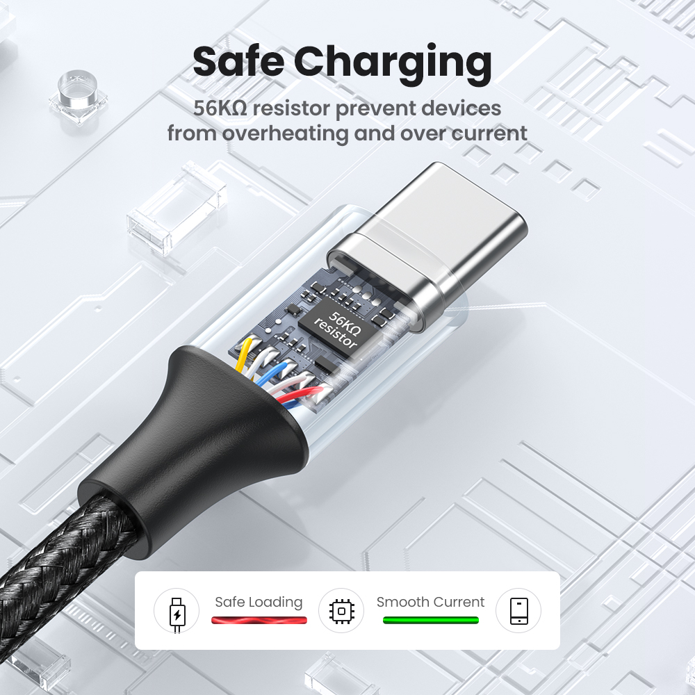 UGREEN USB Type C Fast Charger Data Cord for infinix note 30 xiaomi 11t 12t SAMSUNG S24 S23 S22 S21 Ultra Realme 6 pro Samsung A71 for Poco x3 nfc Huawei P40 Nylon Braid. 