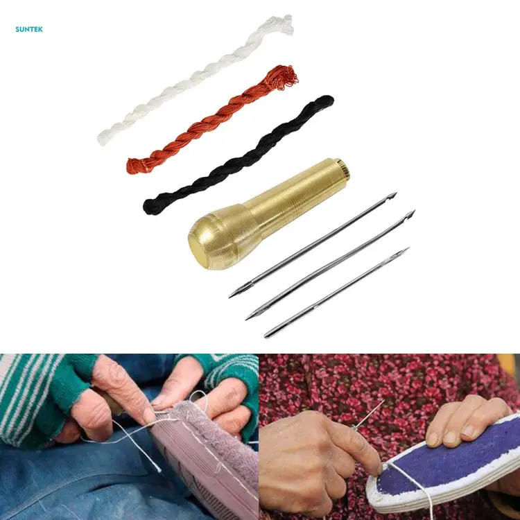 Leather Sewing Craft Set Leather Awl Tool Sewing Needle With Nylon Sewing  Waxed Thread For Repair Shoes Hand Stitching Sewing