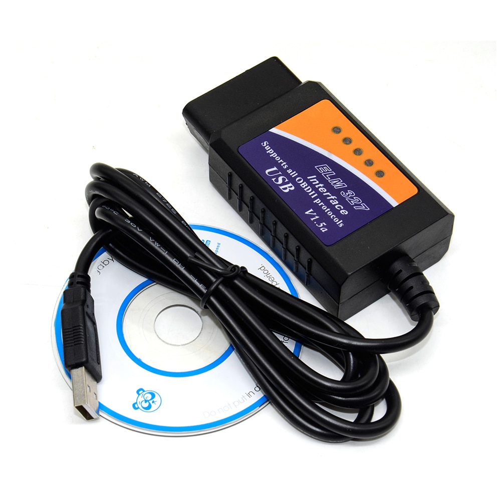 Newest ELM327 USB V1.5 OBD2 Car Diagnostic Scanner ELM 327 V 1.5 OBD 2 OBDII Interface PC-Based Auto Diagnostic-Tool OBD-II Scan. 