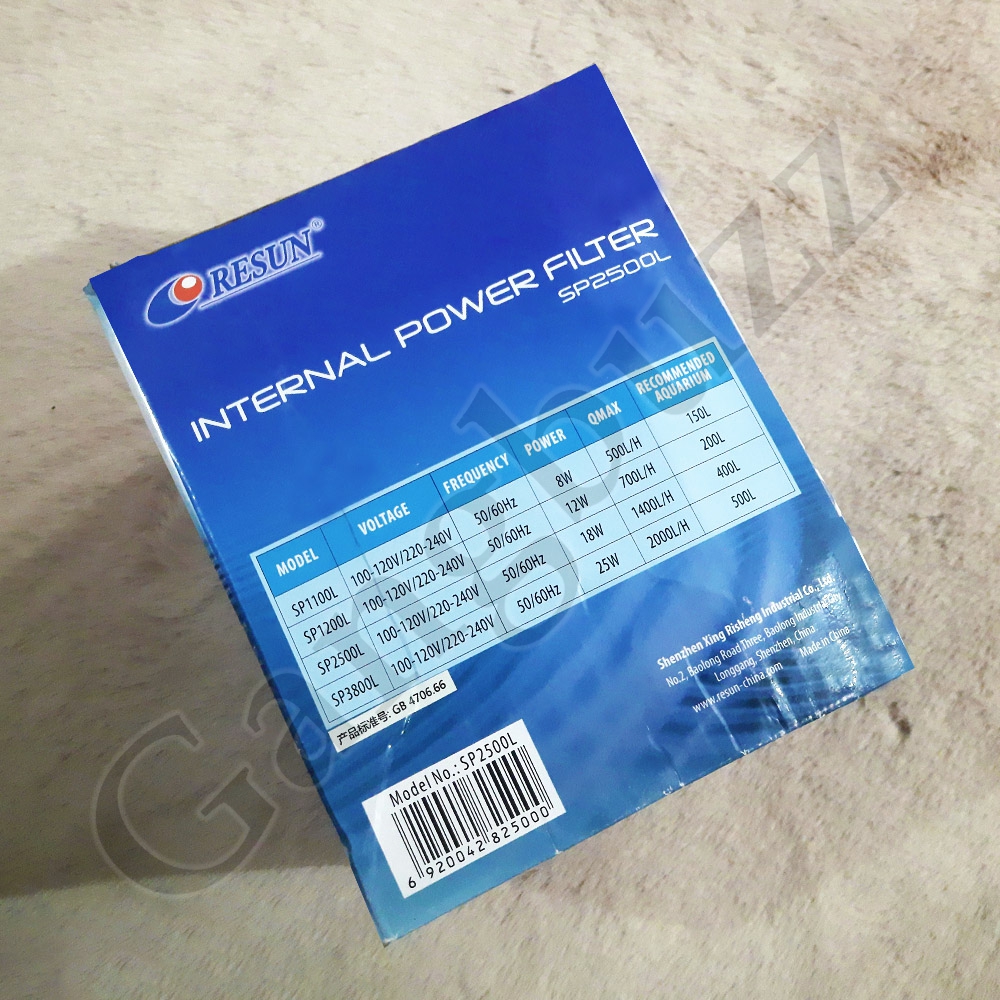 High-Powered Aquarium Internal Power Filter – Resun SP-2500L - Full Submersible Both Mechanical & Biological Filtration To Fresh & Salt Water Tank | Keep Your Aquarium Water Clean & Oxygenated |. 