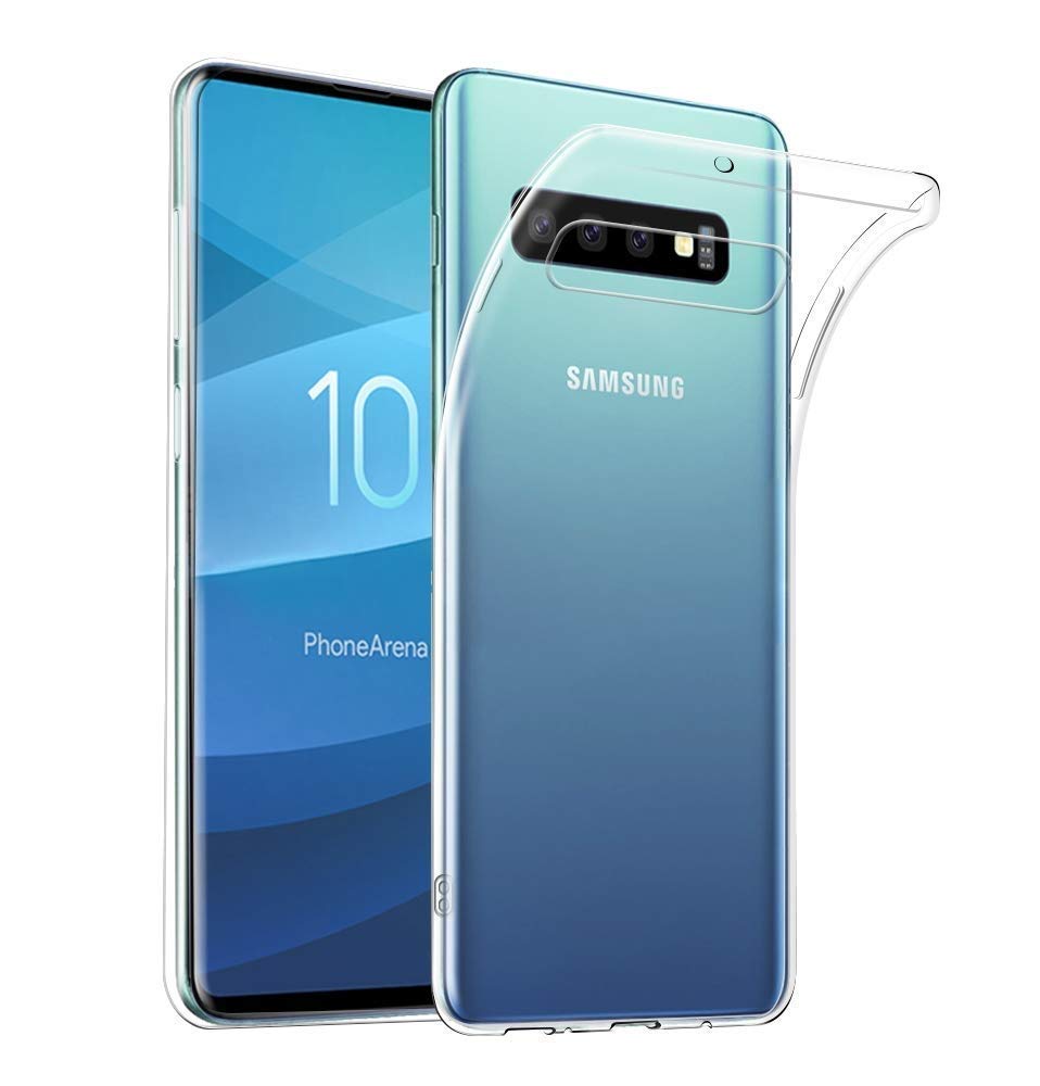 Soft Silicone transparent case back cover for Samsung Galaxy S10 Plus - Crystal Clear. 