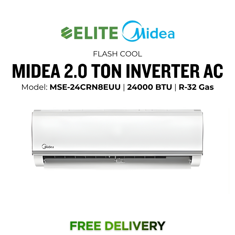 Midea Flash Cool 2-Ton Inverter AC | MSE-24CRN8EUU – High-Efficiency Cooling | Free Delivery