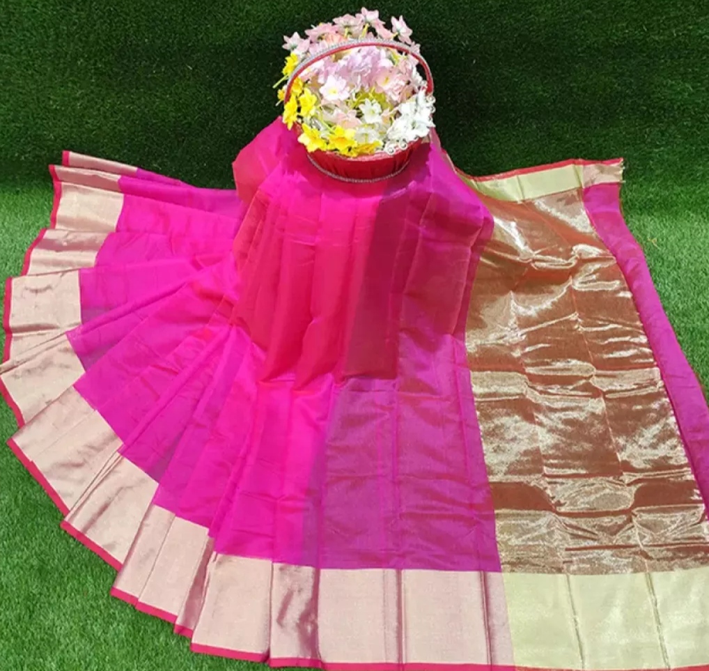 Tangail Half Silk Saree for Women - Multiple Colors. 