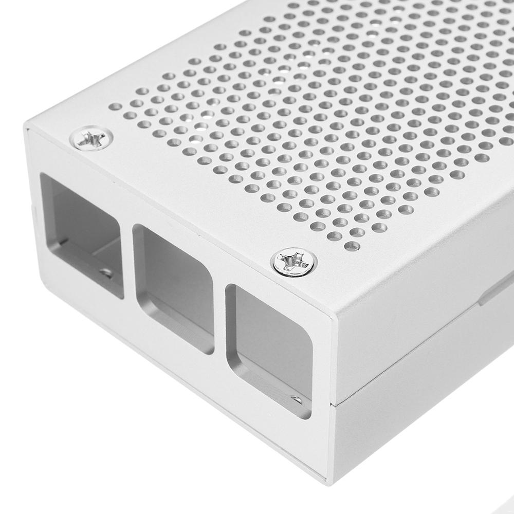 Silver/Black Aluminum Case Metal Enclosure With Screwdriver For Raspberry Pi 3 Model B+(plus) Purism. 