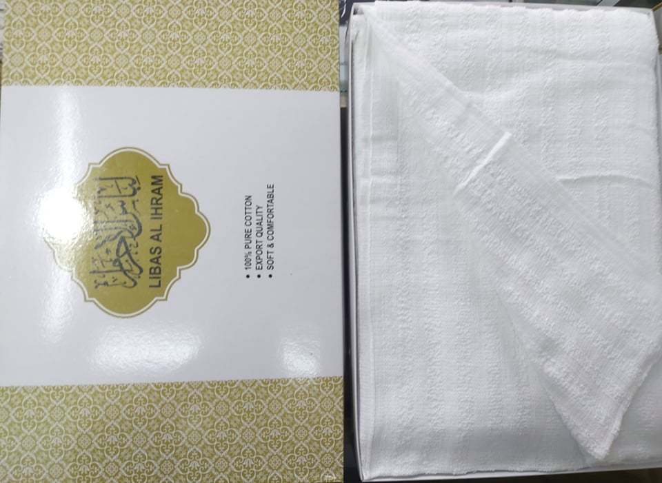 Hajj & Umrah 100% Cotton Ihram Towel Set top brand ihram for - Man. 