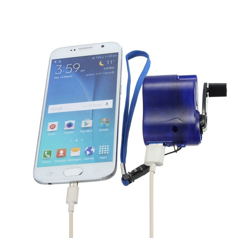 USB Emergency Hand Cranking Dynamo for Universal charger Travel Charger Gadgets. 