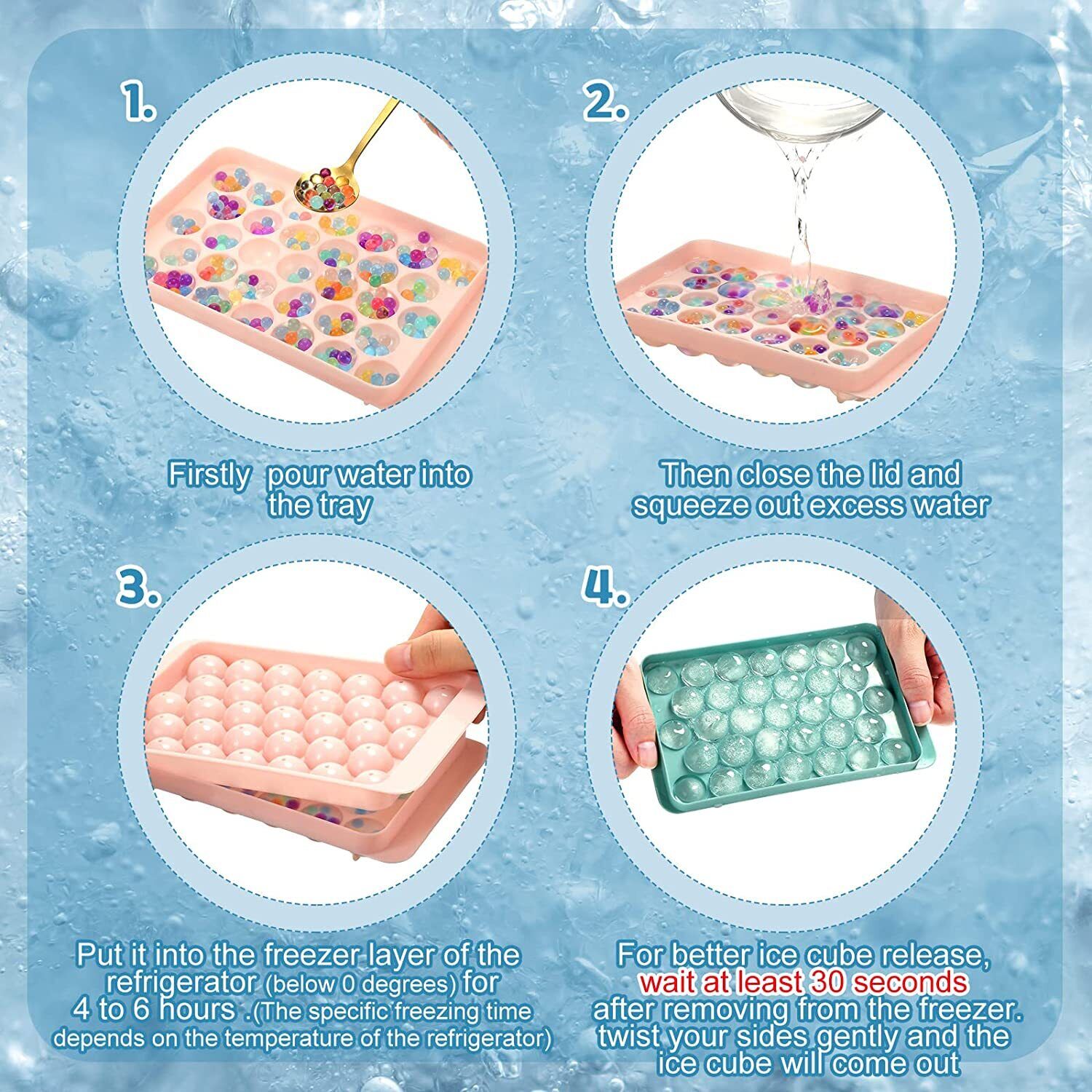 Mini Ice Ball Maker Mold Ice Cube Ice for Freezer Sphere Ice Cube Tray Ice Ball. 