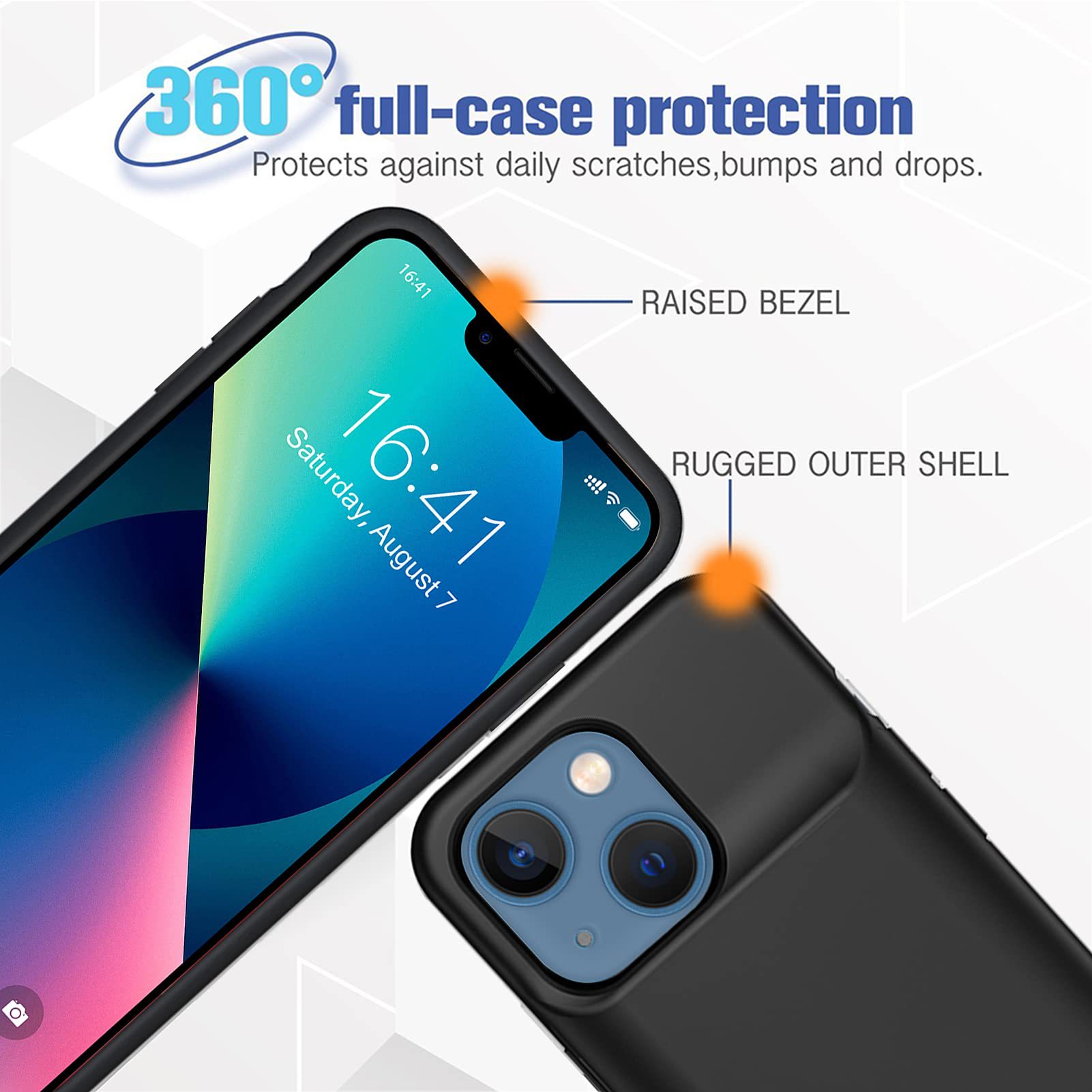 6800mAh Phone Battery Charger Case For iphone 6 6s 7 8 Plus Phone Battery Power Case For iPhone 11 12 13 14 15 mini Plus pro max. 