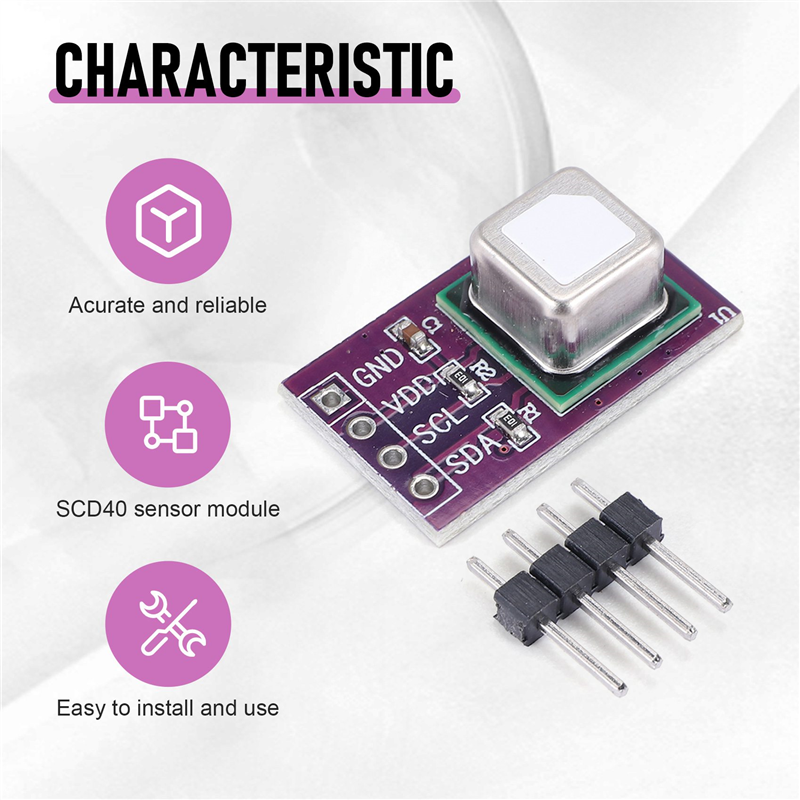 SCD40 Gas Sensor Module Detects CO2 Carbon Dioxide 2 in 1 Sensor. 