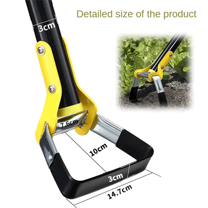 Action Hoe for Weeding Stirrup Hoe Tool for Garden Hula-Ho Scuffle Loop Hoe Garden Weeder Cultivator, Weeding Rake,1.53m. 