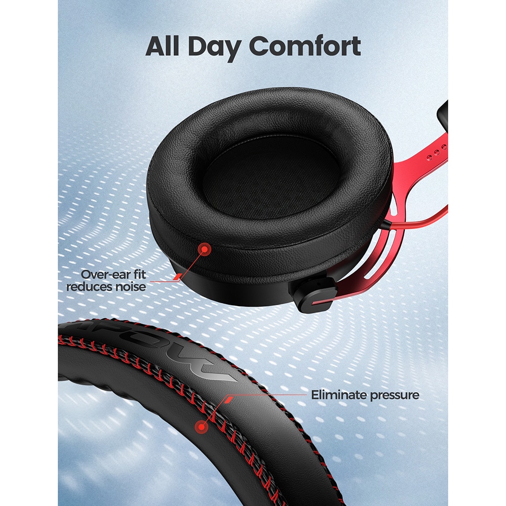 Mpow Air 2.4G Wireless Gaming Headset for PS5/PS4/PC Computer Headphone with Noise Cancelling Mic USB Transmitter for PC Gamer. 